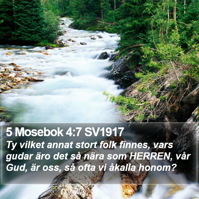 5 Mosebok 4:7 SV1917 Bible Study
