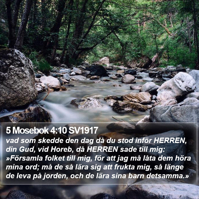 5 Mosebok 4:10 SV1917 Bible Study