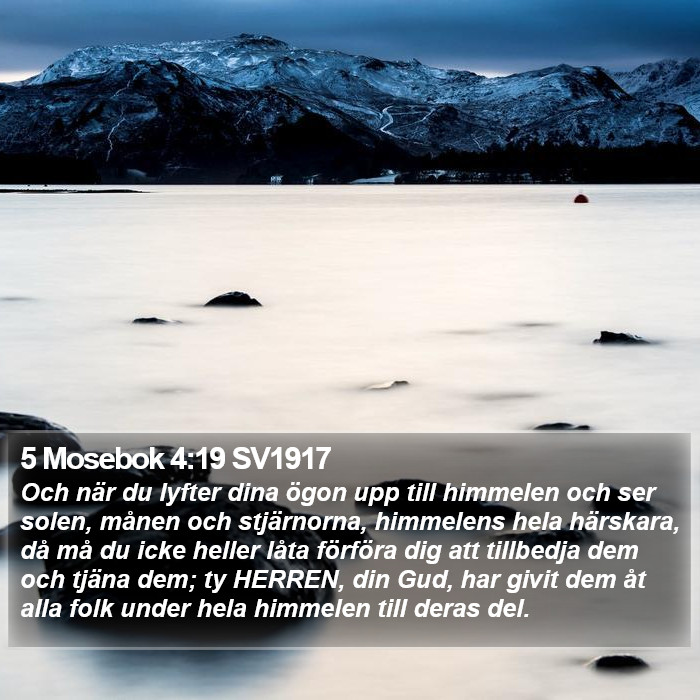 5 Mosebok 4:19 SV1917 Bible Study