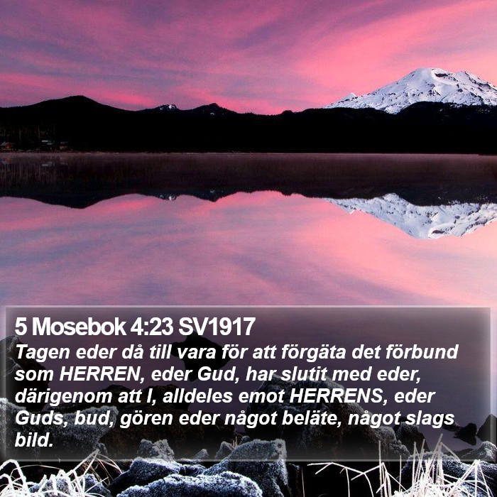 5 Mosebok 4:23 SV1917 Bible Study