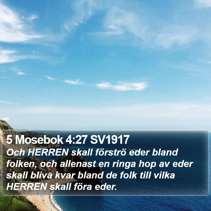 5 Mosebok 4:27 SV1917 Bible Study
