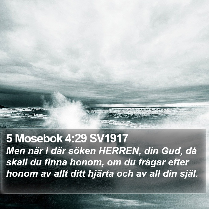 5 Mosebok 4:29 SV1917 Bible Study