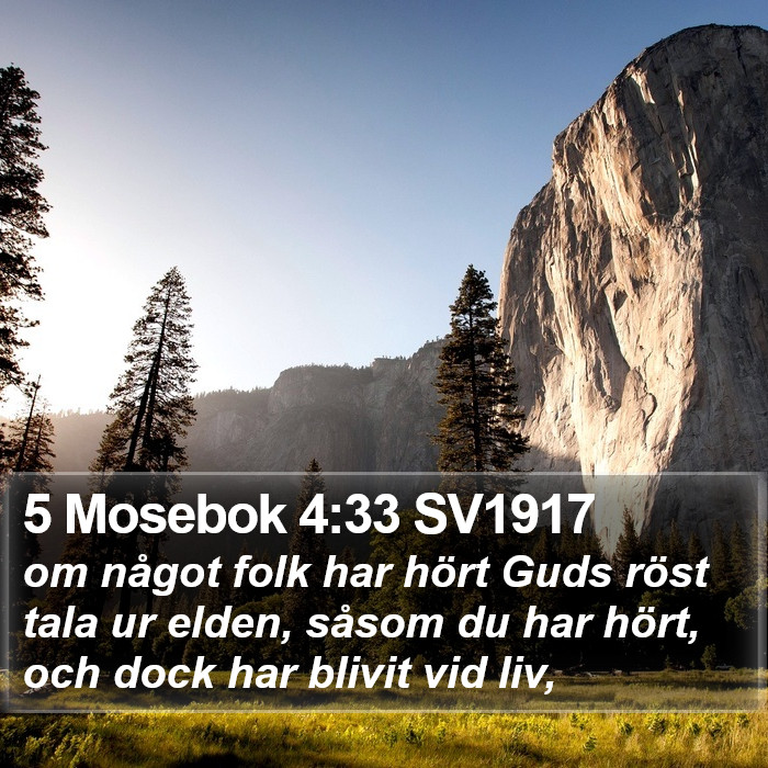 5 Mosebok 4:33 SV1917 Bible Study