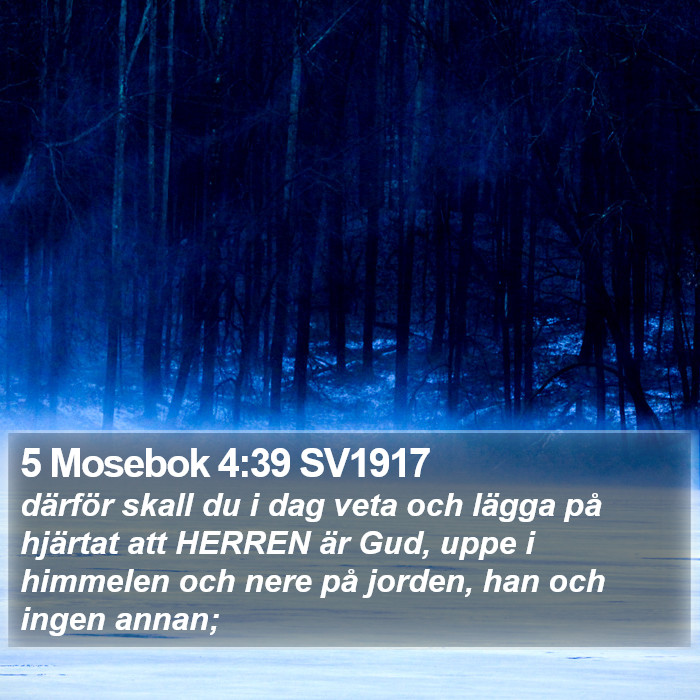 5 Mosebok 4:39 SV1917 Bible Study