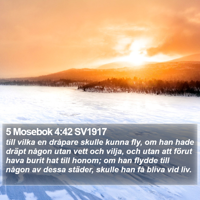 5 Mosebok 4:42 SV1917 Bible Study