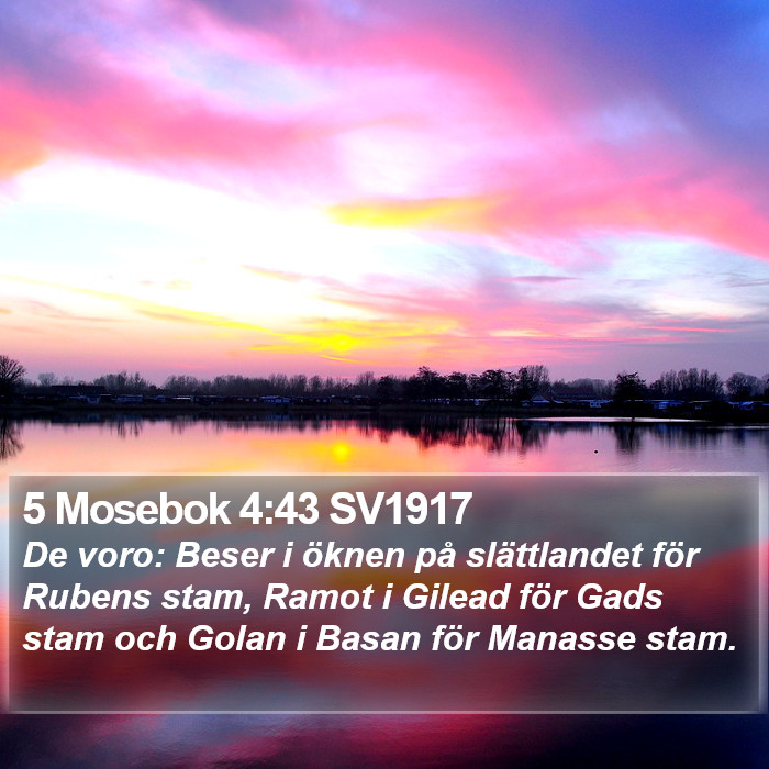 5 Mosebok 4:43 SV1917 Bible Study
