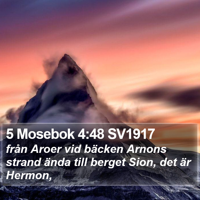 5 Mosebok 4:48 SV1917 Bible Study