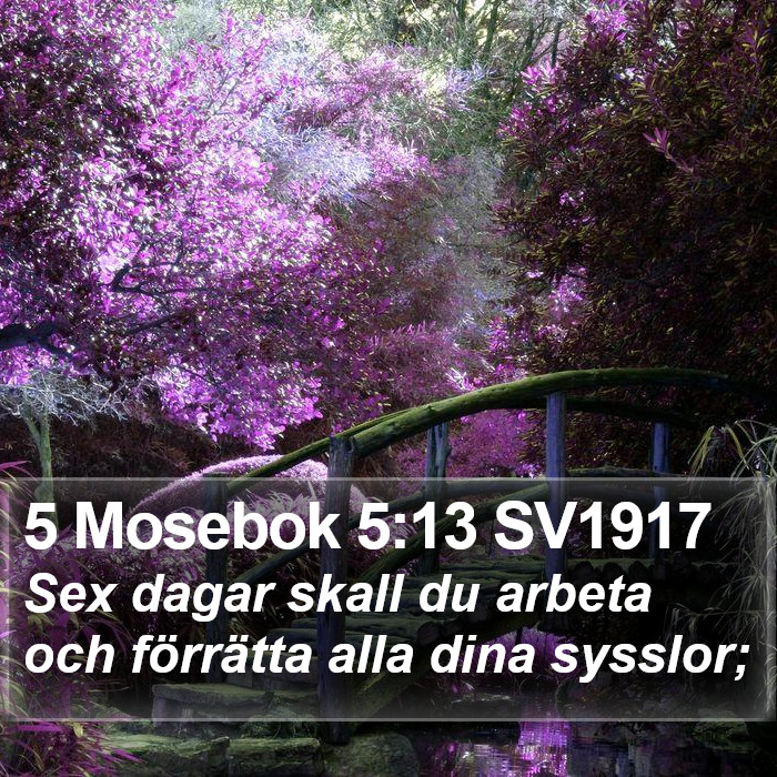 5 Mosebok 5:13 SV1917 Bible Study