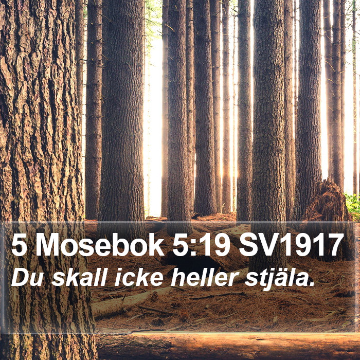 5 Mosebok 5:19 SV1917 Bible Study
