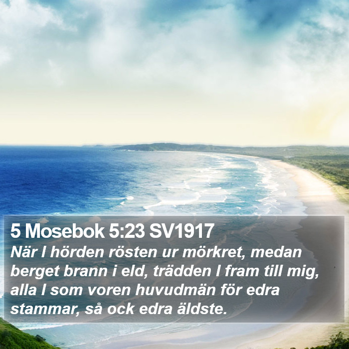 5 Mosebok 5:23 SV1917 Bible Study