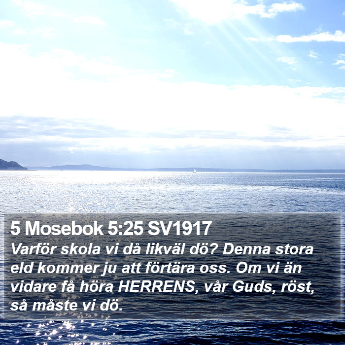 5 Mosebok 5:25 SV1917 Bible Study
