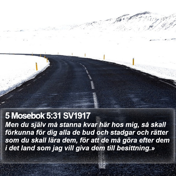 5 Mosebok 5:31 SV1917 Bible Study