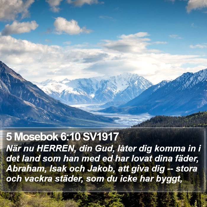 5 Mosebok 6:10 SV1917 Bible Study