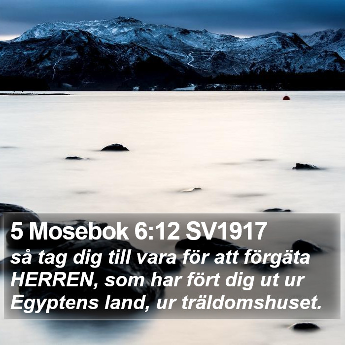 5 Mosebok 6:12 SV1917 Bible Study