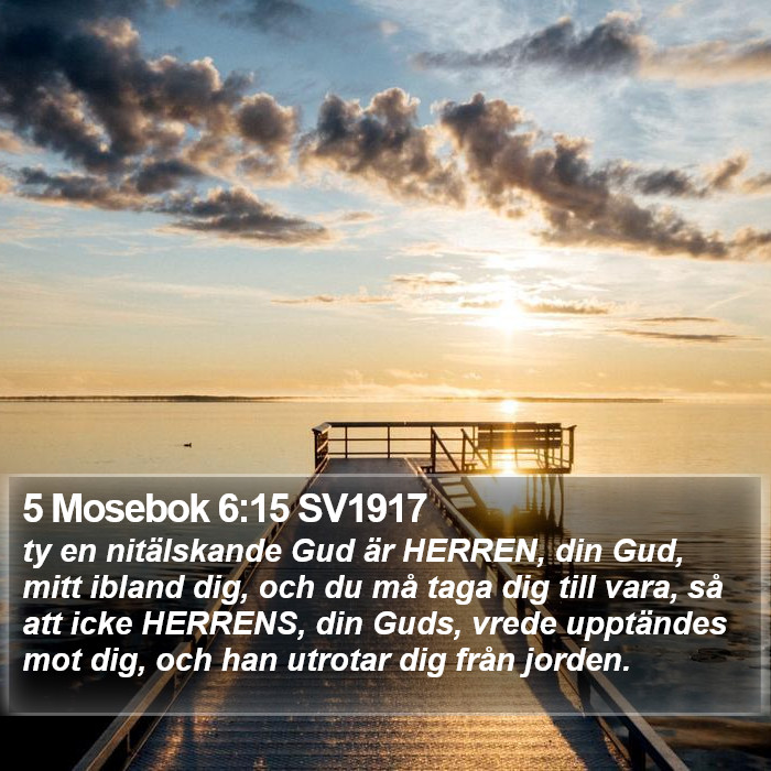 5 Mosebok 6:15 SV1917 Bible Study