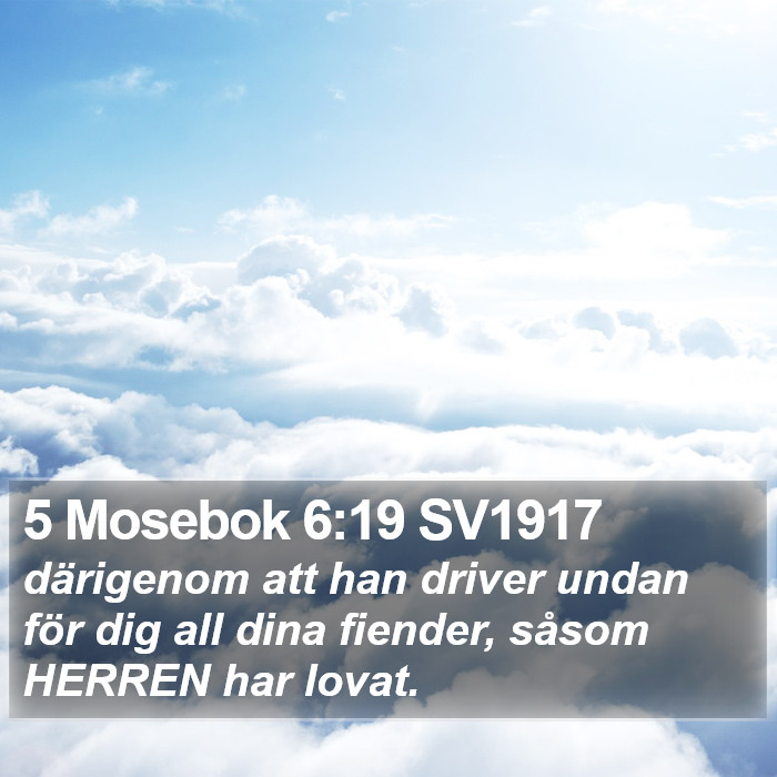 5 Mosebok 6:19 SV1917 Bible Study