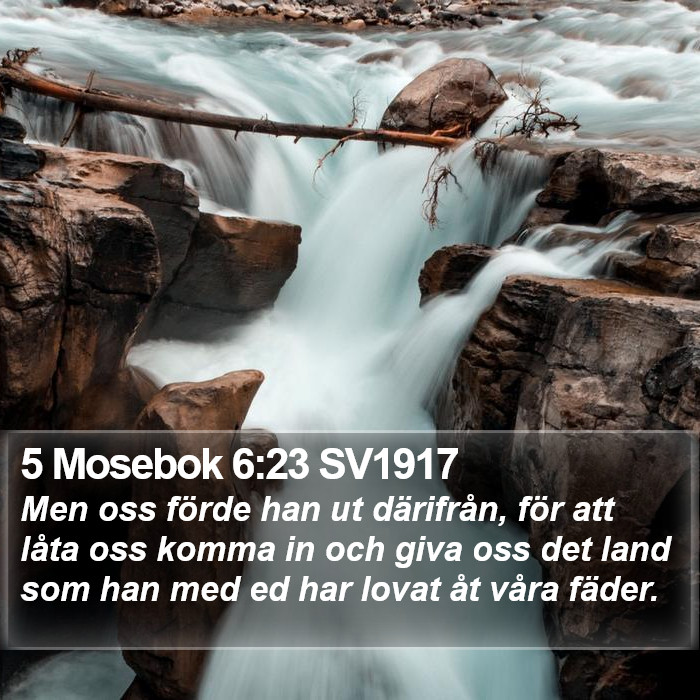 5 Mosebok 6:23 SV1917 Bible Study