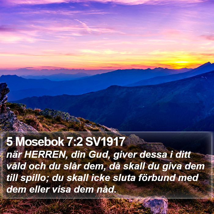 5 Mosebok 7:2 SV1917 Bible Study