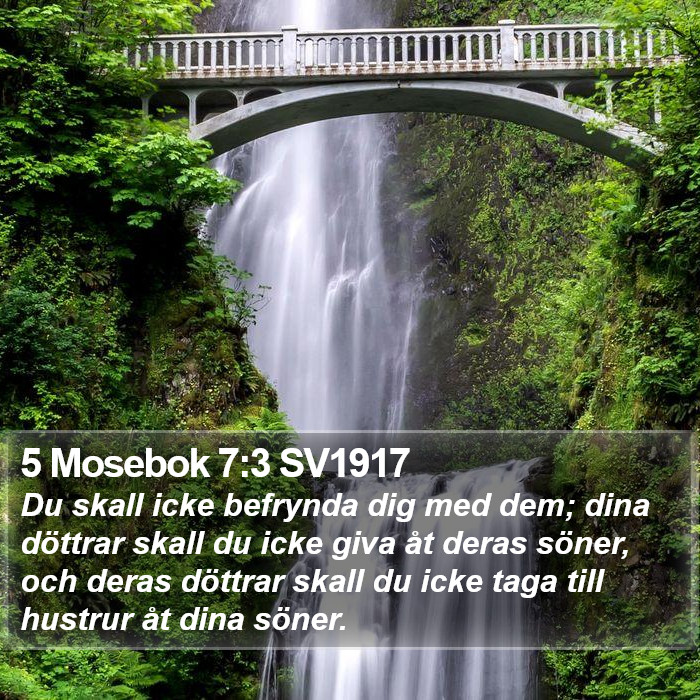 5 Mosebok 7:3 SV1917 Bible Study