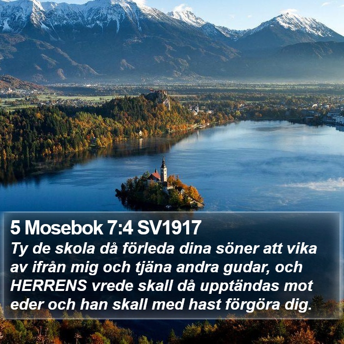 5 Mosebok 7:4 SV1917 Bible Study