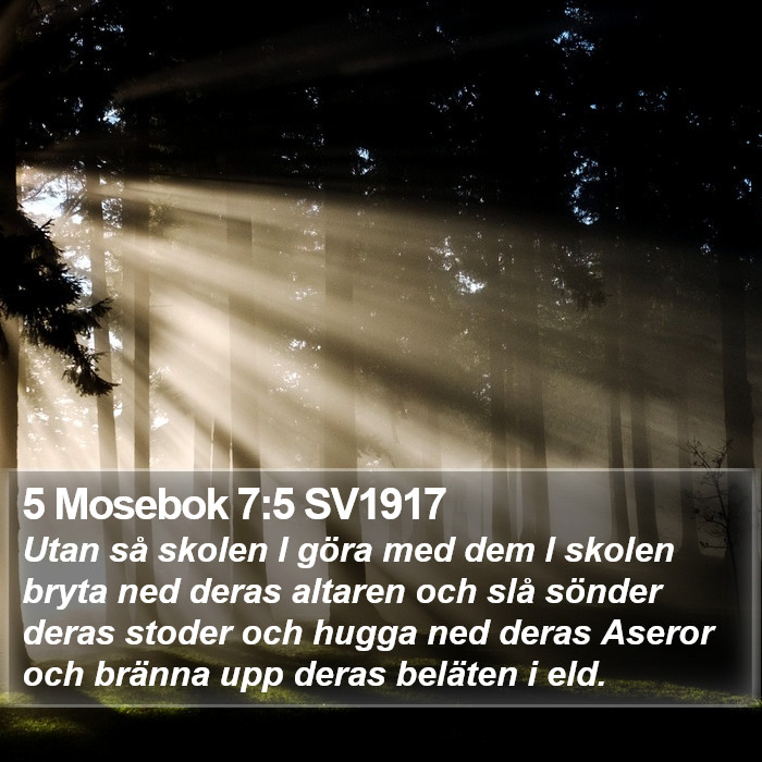 5 Mosebok 7:5 SV1917 Bible Study