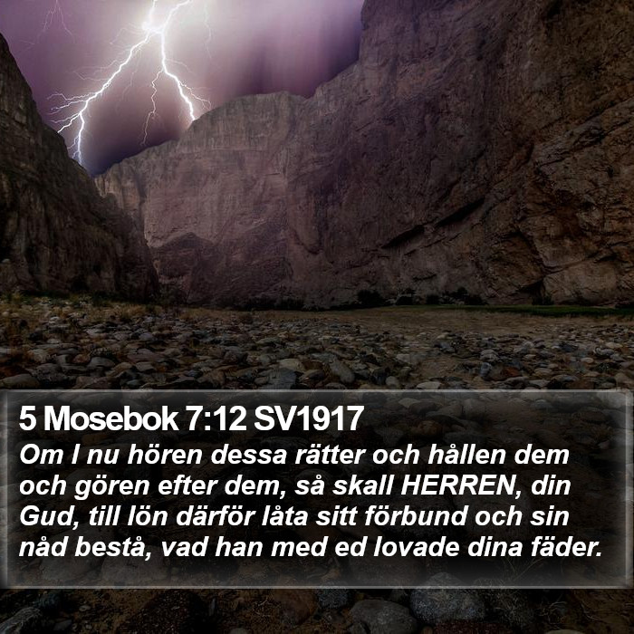 5 Mosebok 7:12 SV1917 Bible Study