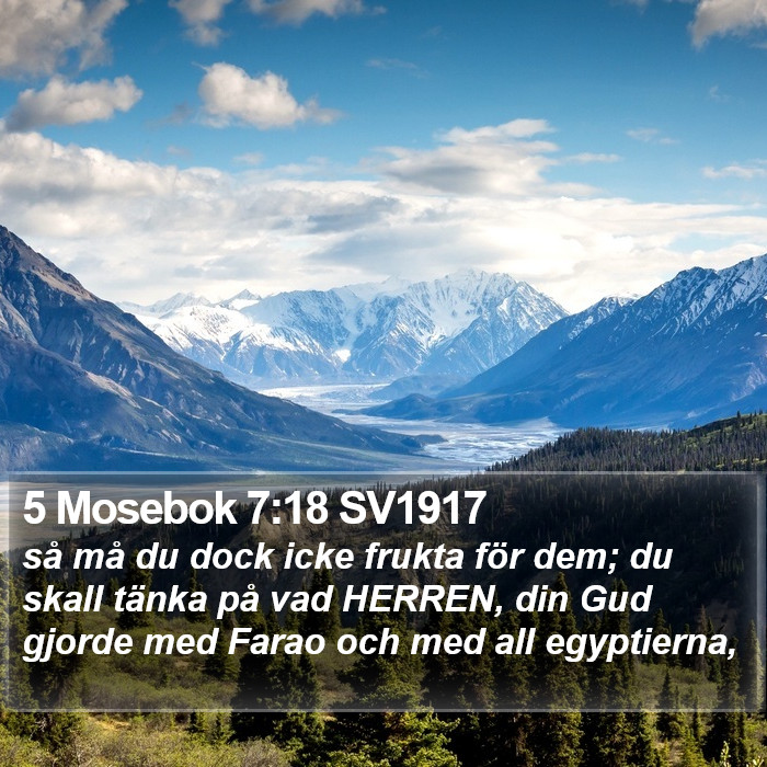 5 Mosebok 7:18 SV1917 Bible Study