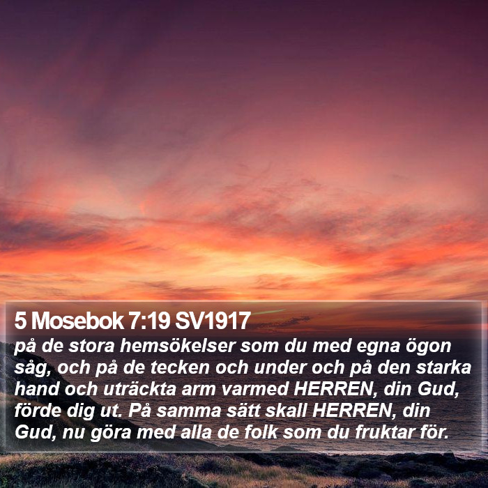 5 Mosebok 7:19 SV1917 Bible Study