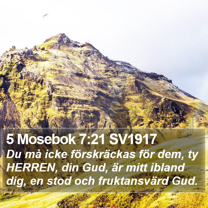 5 Mosebok 7:21 SV1917 Bible Study