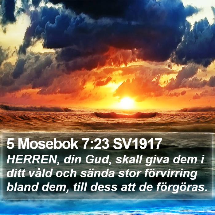 5 Mosebok 7:23 SV1917 Bible Study