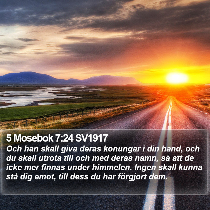 5 Mosebok 7:24 SV1917 Bible Study