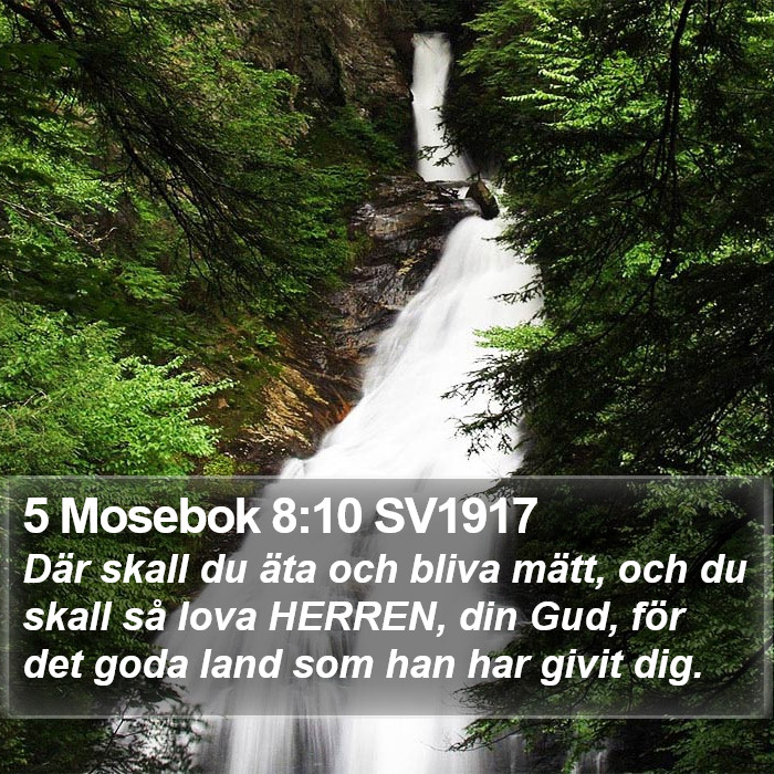 5 Mosebok 8:10 SV1917 Bible Study