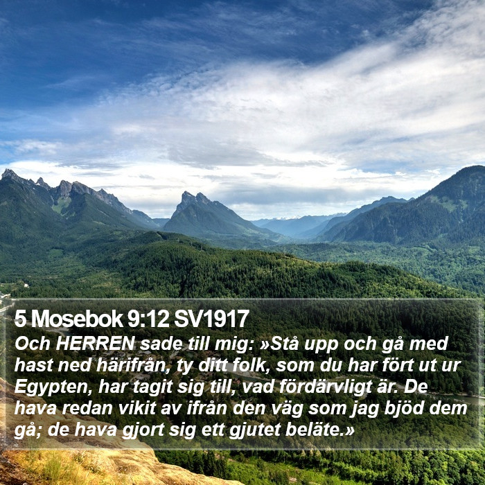 5 Mosebok 9:12 SV1917 Bible Study