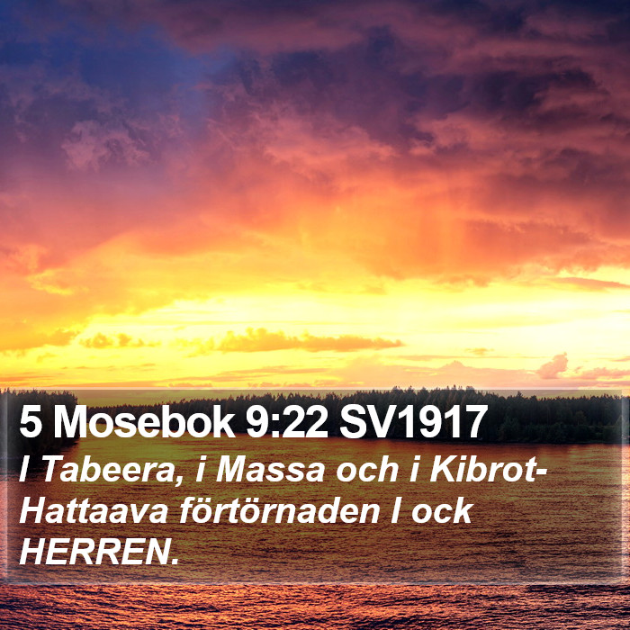 5 Mosebok 9:22 SV1917 Bible Study