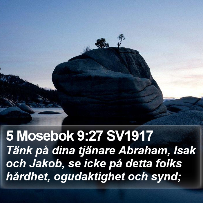 5 Mosebok 9:27 SV1917 Bible Study