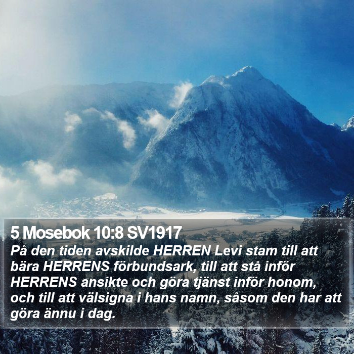 5 Mosebok 10:8 SV1917 Bible Study