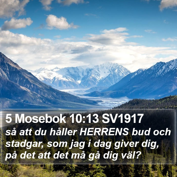 5 Mosebok 10:13 SV1917 Bible Study