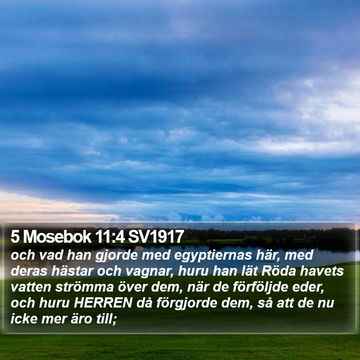 5 Mosebok 11:4 SV1917 Bible Study