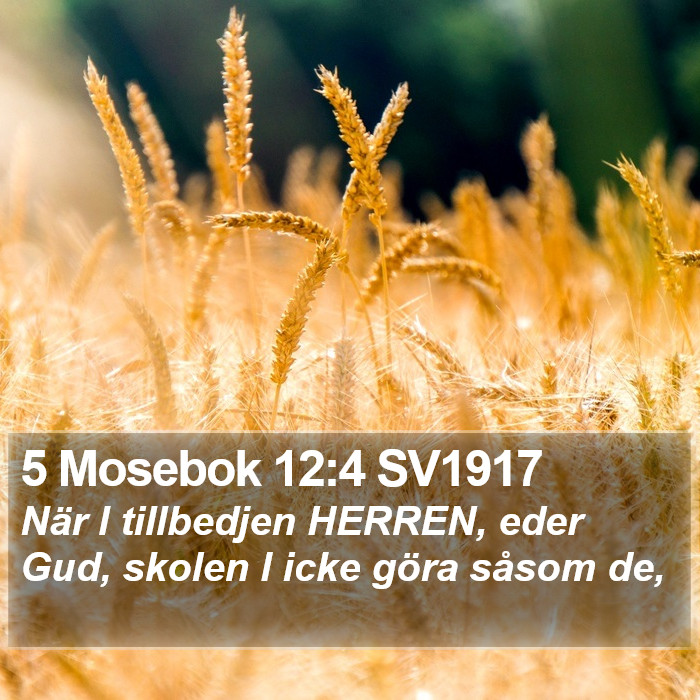 5 Mosebok 12:4 SV1917 Bible Study