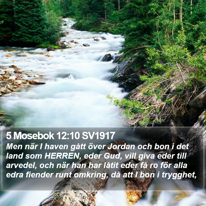 5 Mosebok 12:10 SV1917 Bible Study