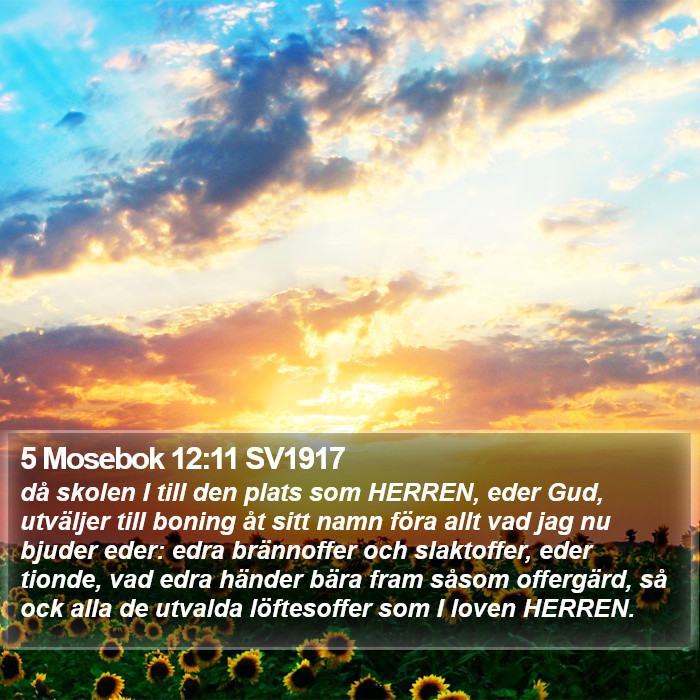 5 Mosebok 12:11 SV1917 Bible Study