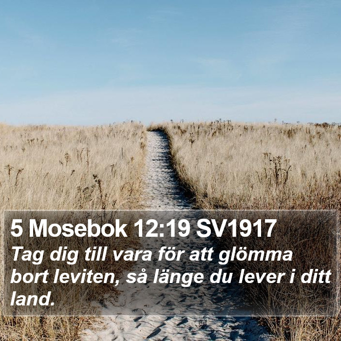 5 Mosebok 12:19 SV1917 Bible Study