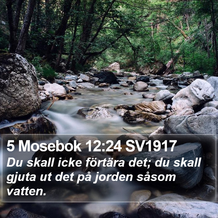 5 Mosebok 12:24 SV1917 Bible Study