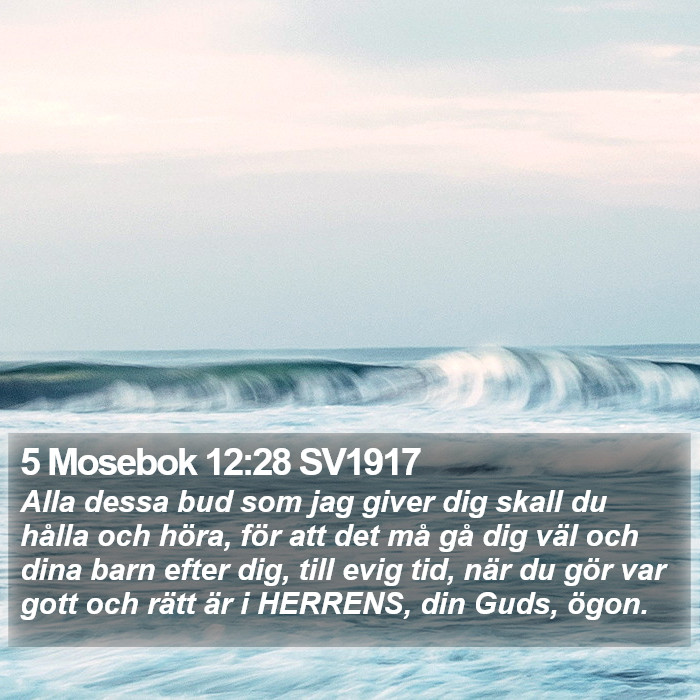5 Mosebok 12:28 SV1917 Bible Study