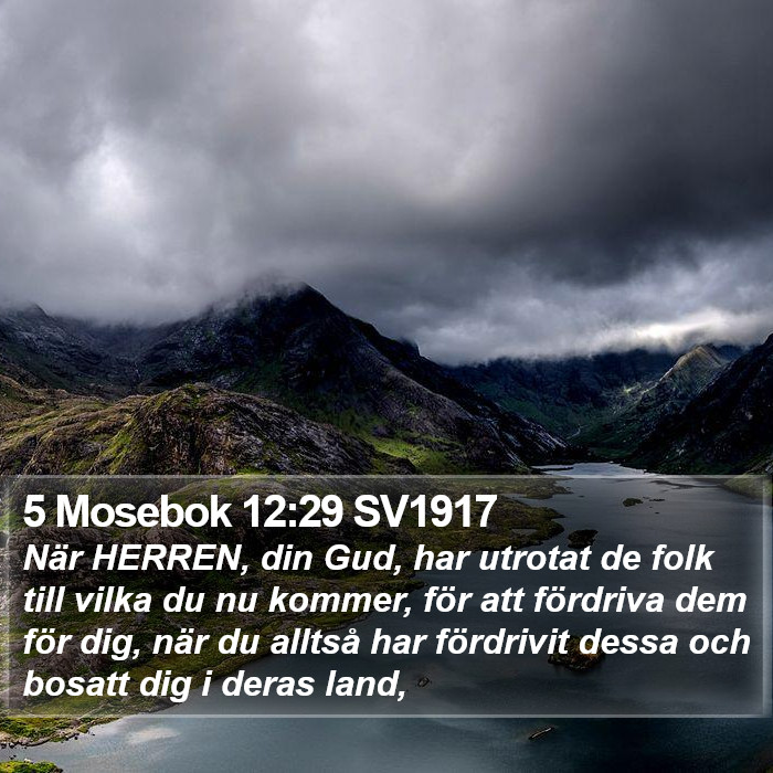 5 Mosebok 12:29 SV1917 Bible Study