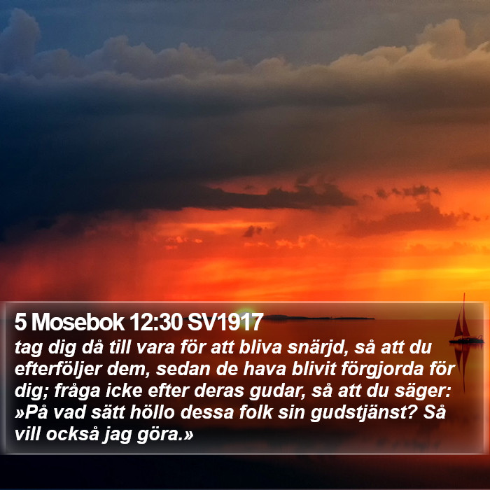 5 Mosebok 12:30 SV1917 Bible Study