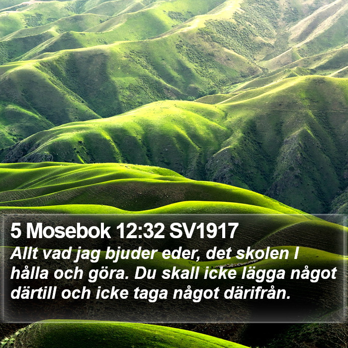 5 Mosebok 12:32 SV1917 Bible Study