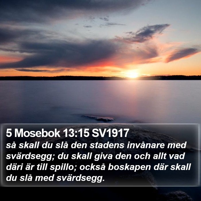 5 Mosebok 13:15 SV1917 Bible Study