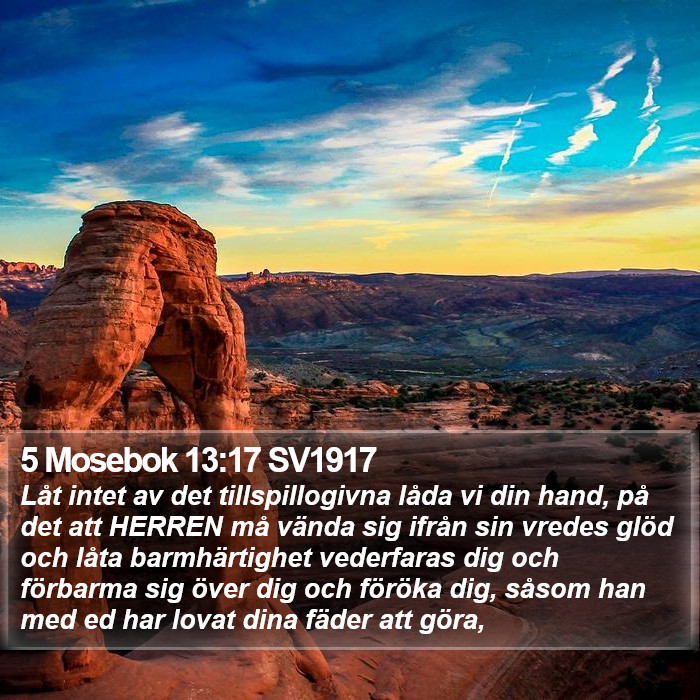 5 Mosebok 13:17 SV1917 Bible Study