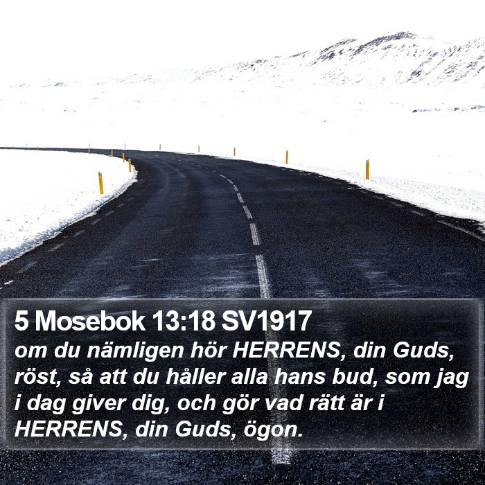 5 Mosebok 13:18 SV1917 Bible Study